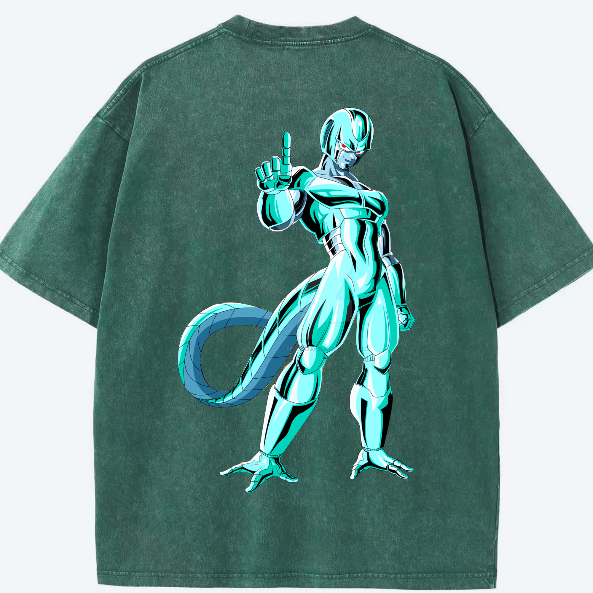 （画像用） ドラゴンボール クウラ DRAGON BALL Cooler Coora 綿100% ヴィンテージ風 半袖Tシャツ（背面プリント）